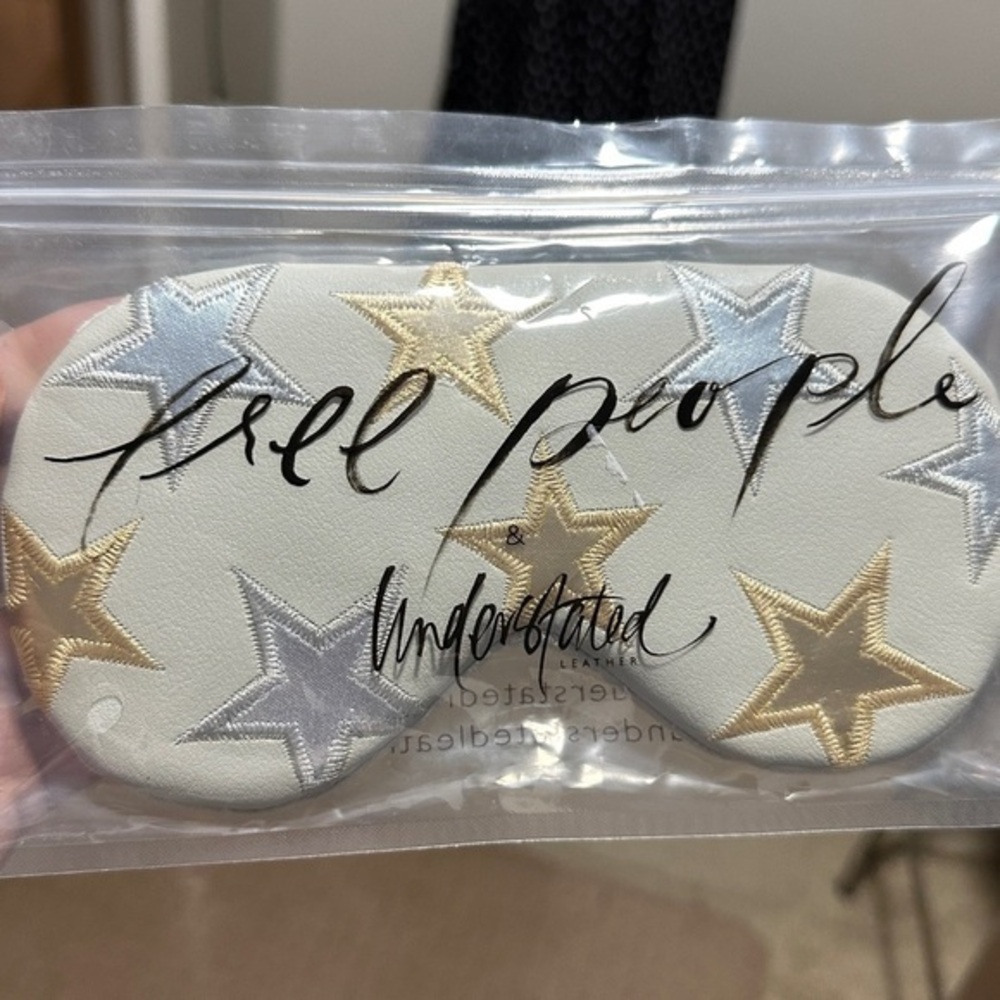 Free People x Understated Leather Star Cooling Embroidered Eye Mask NEW